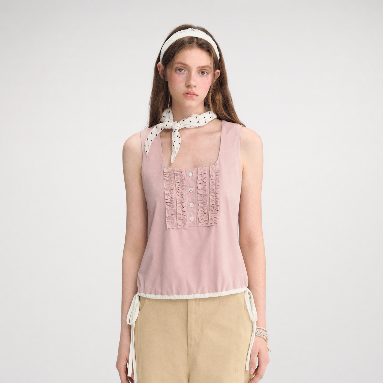 Ruffled Hem Tank