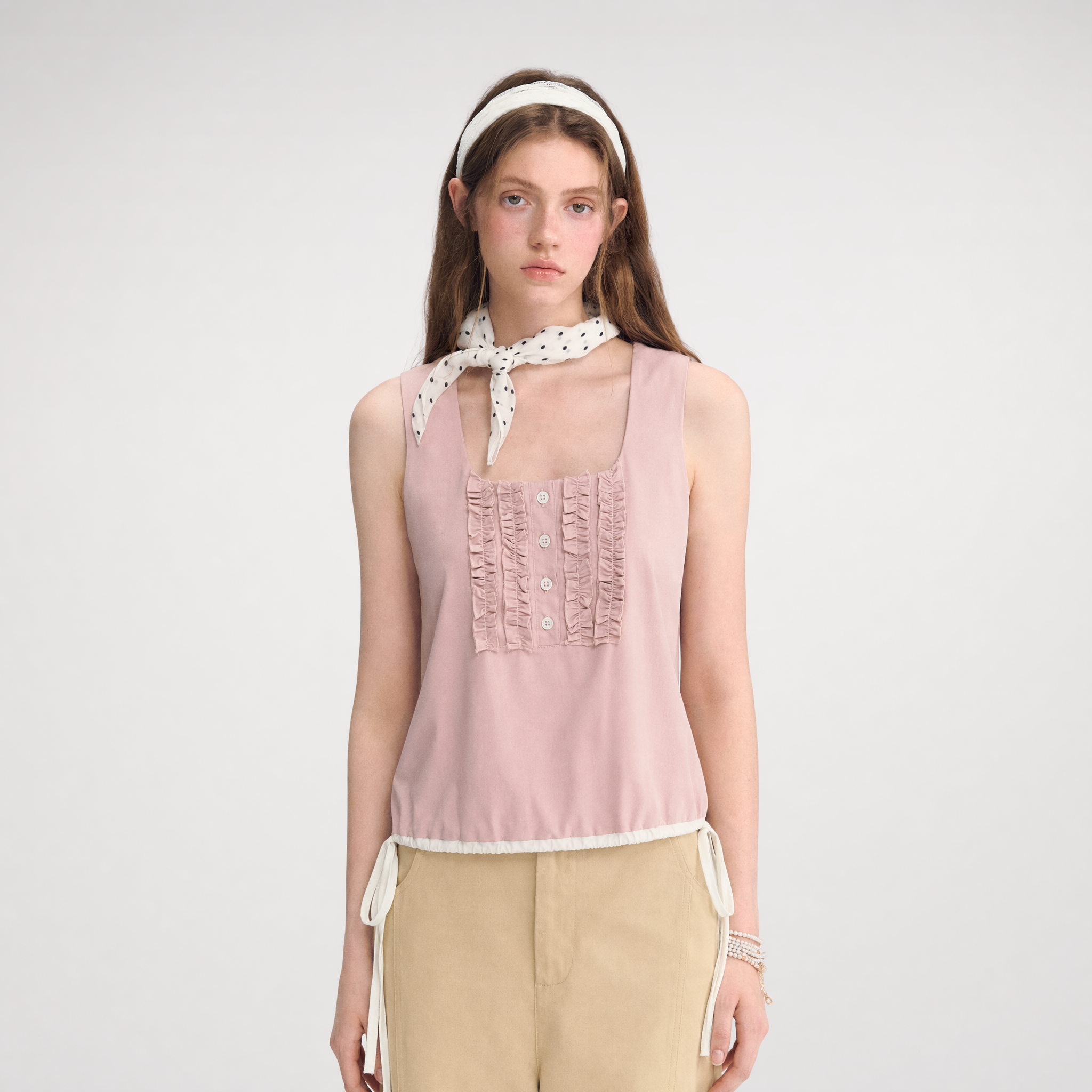 Ruffled Hem Tank