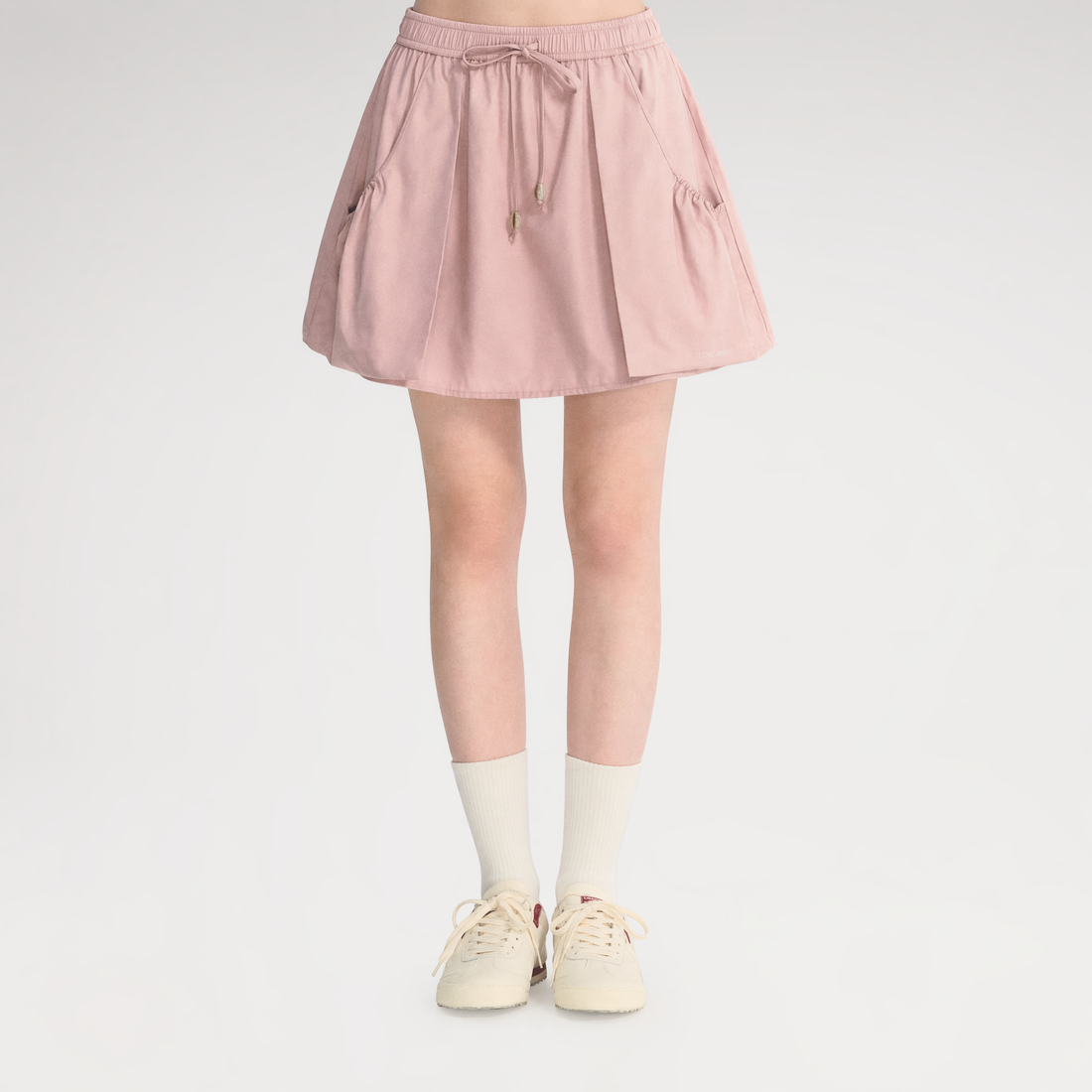 Drawstring A-Line Skirt