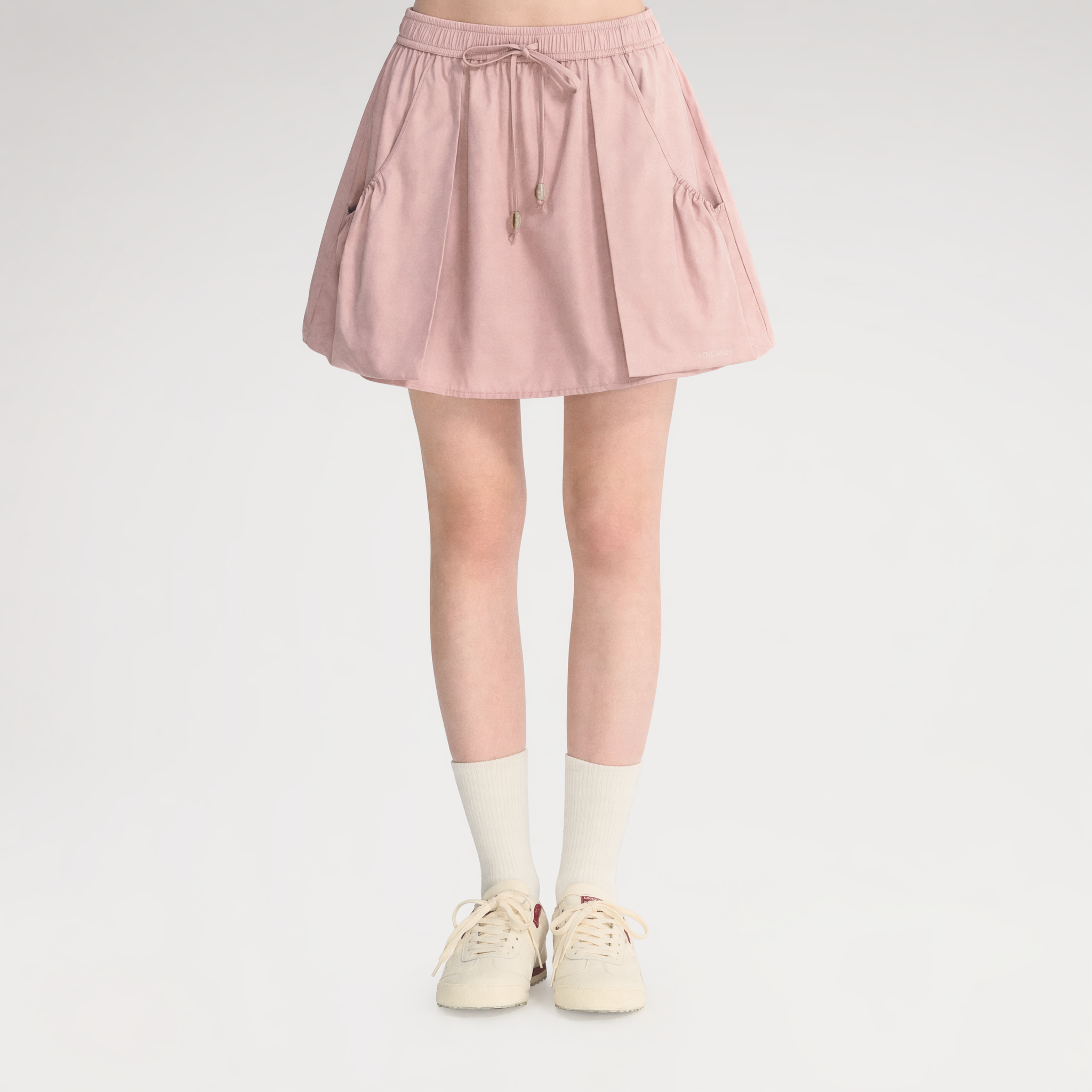 Drawstring A-Line Skirt