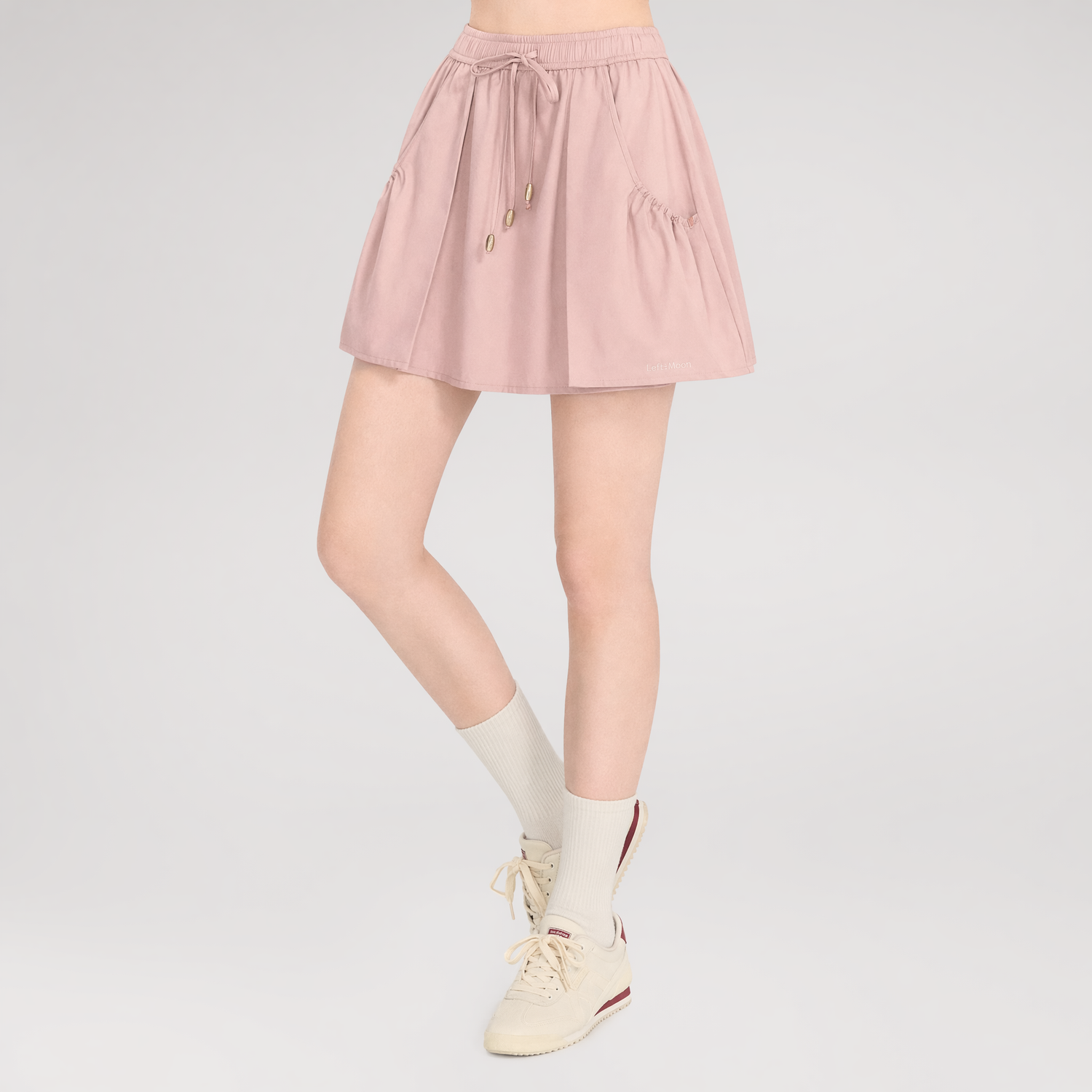 Drawstring A-Line Skirt