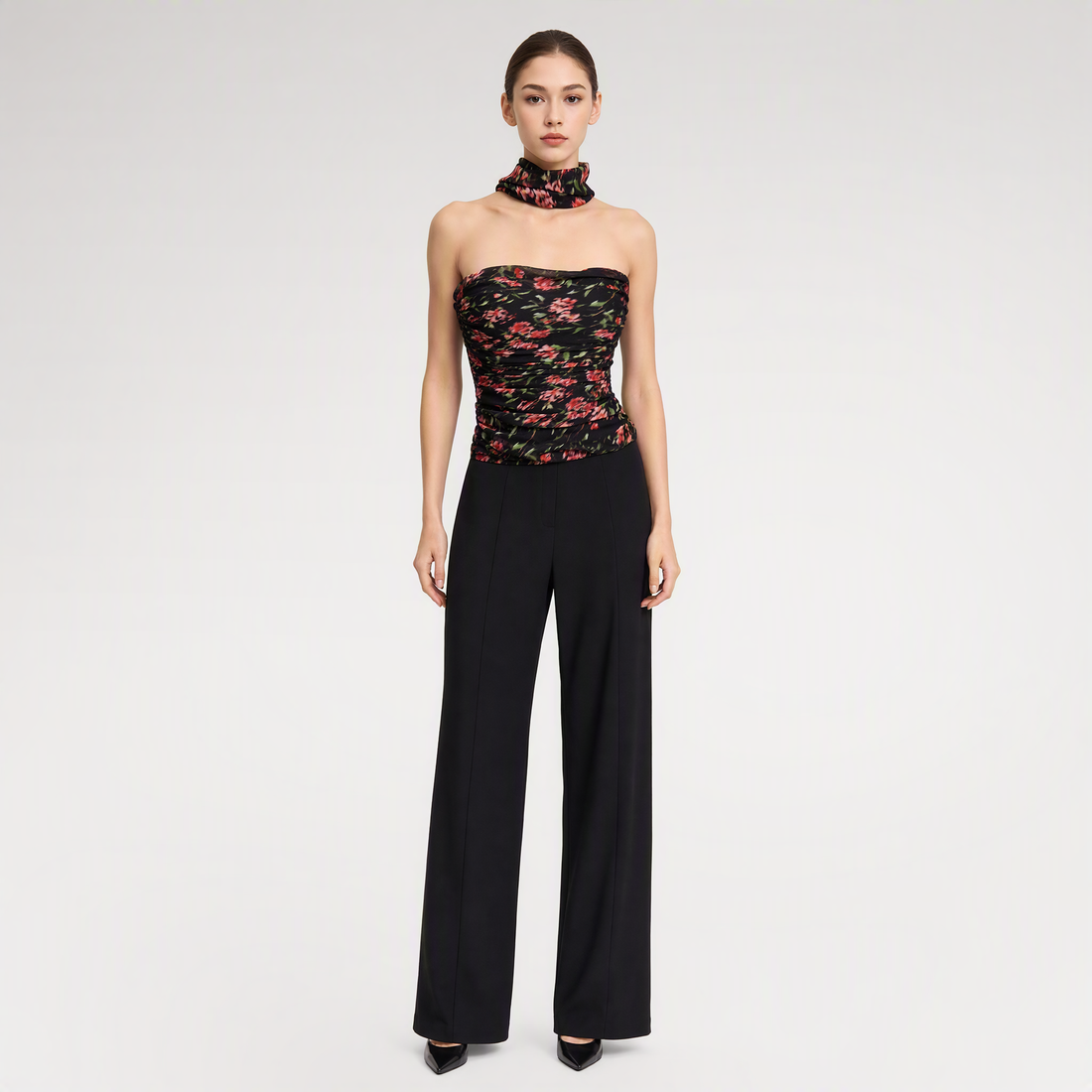 Ruched Strapless Bustier Top