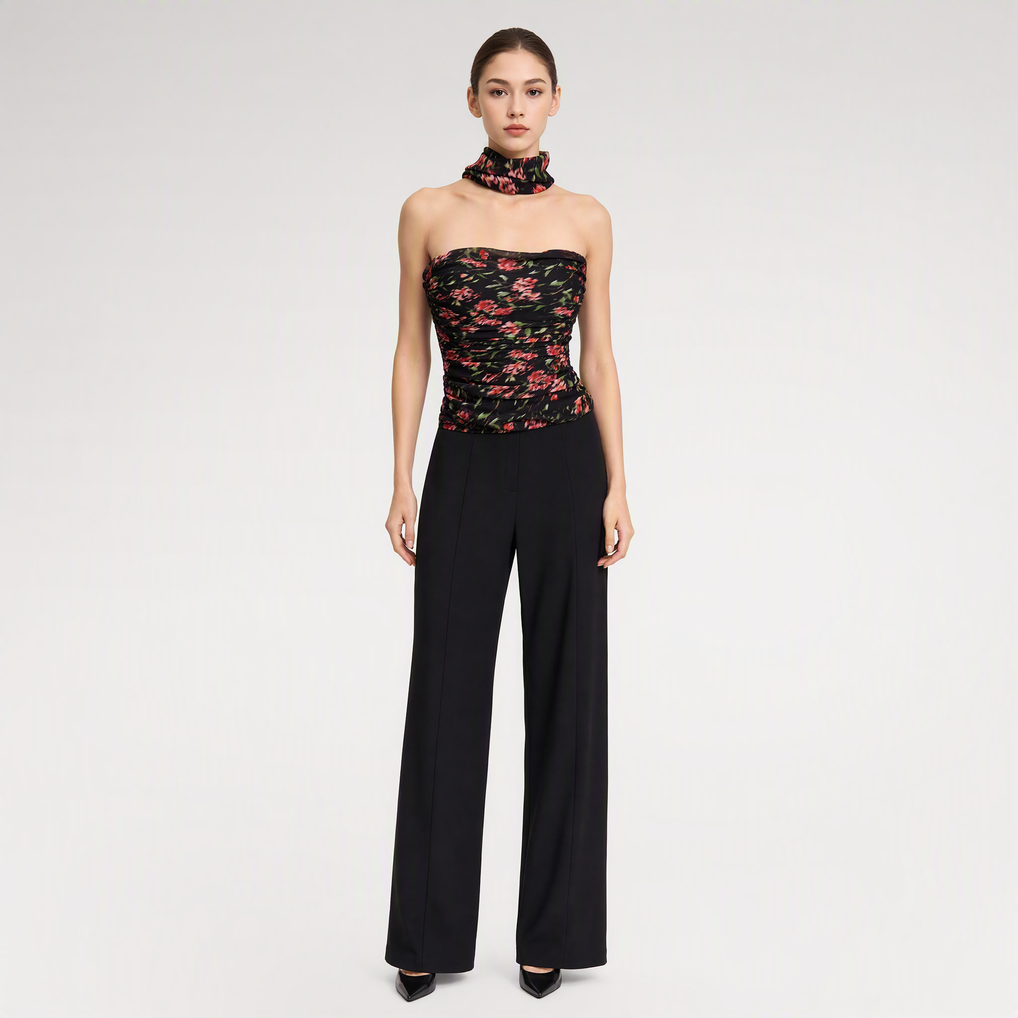 Ruched Strapless Bustier Top