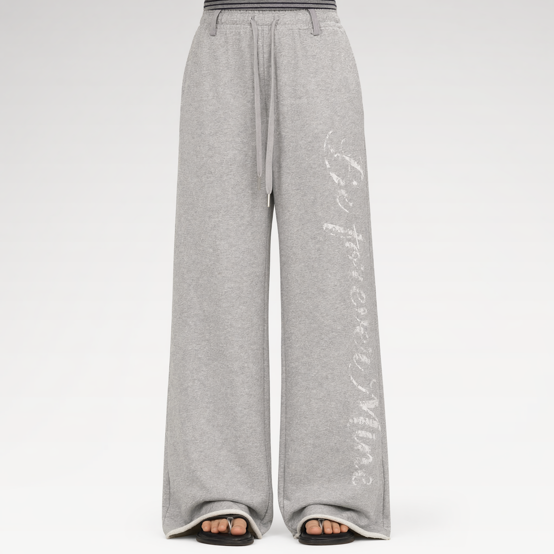 Wide-Leg Graphic Pants