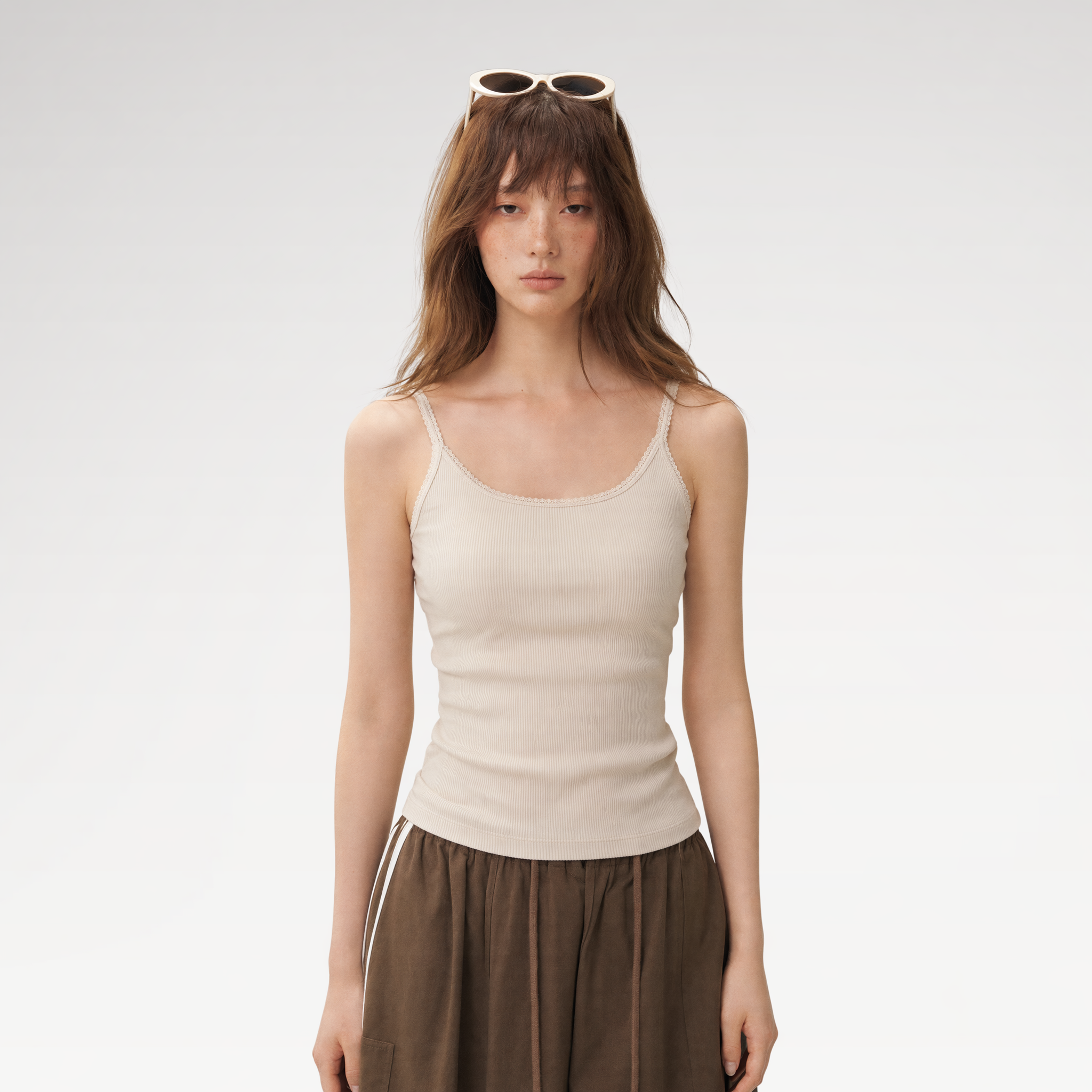 Lace Ribbed Cami