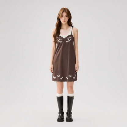 Cotton Embroidered Cami Dress