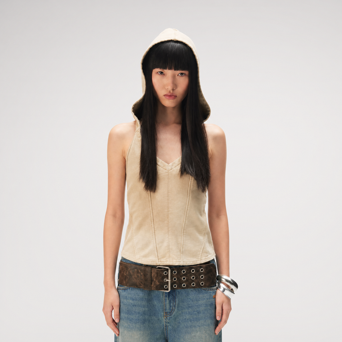 Washed Hooded Vest