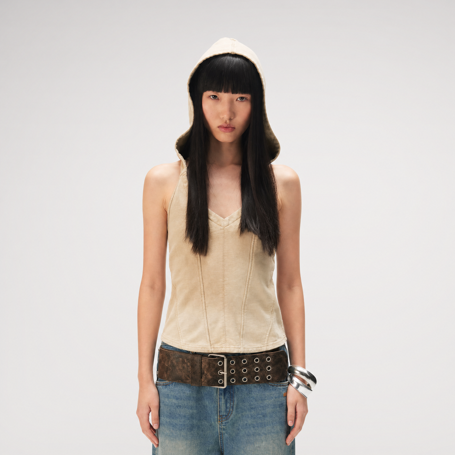 Washed Hooded Vest