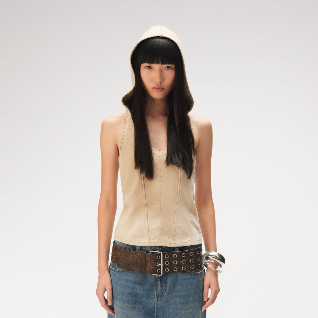 Washed Hooded Vest