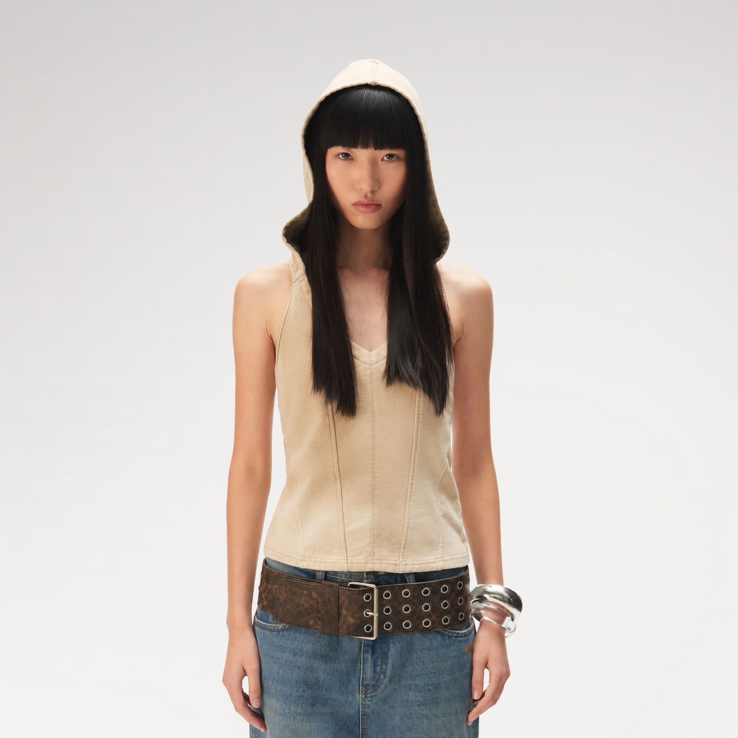 Washed Hooded Vest