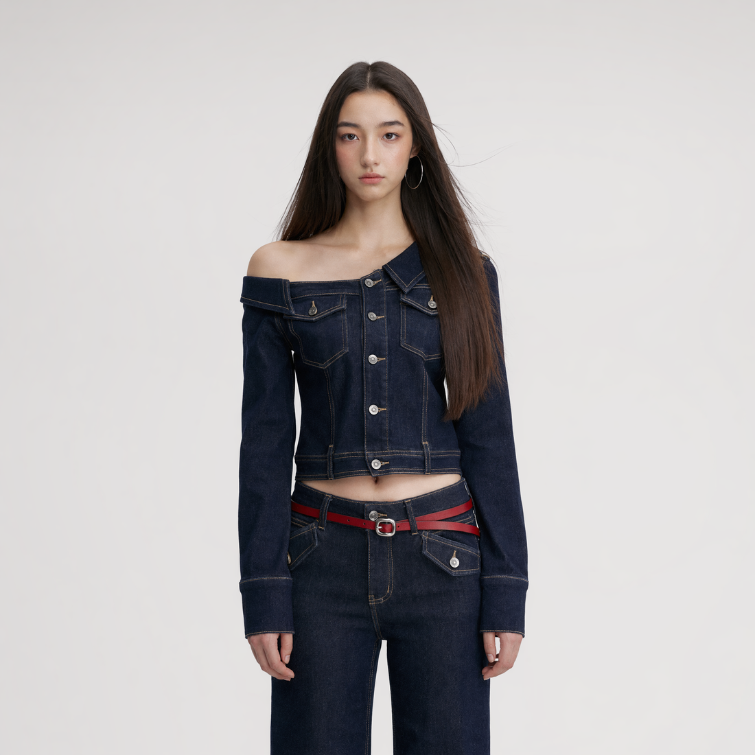 Asymmetric Denim Jacket