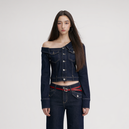 Asymmetric Denim Jacket