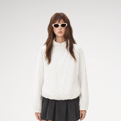 Polka Dot Collar Jacket