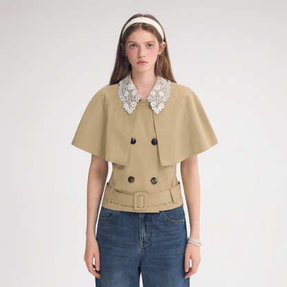 Detachable Lace Collar Cape
