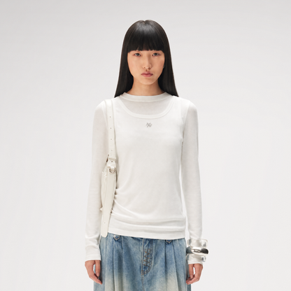 Lyocell Layered Long Sleeve Tee