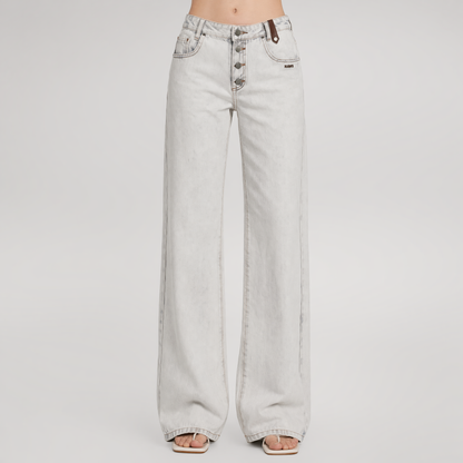 Washed Straight-Leg Jeans
