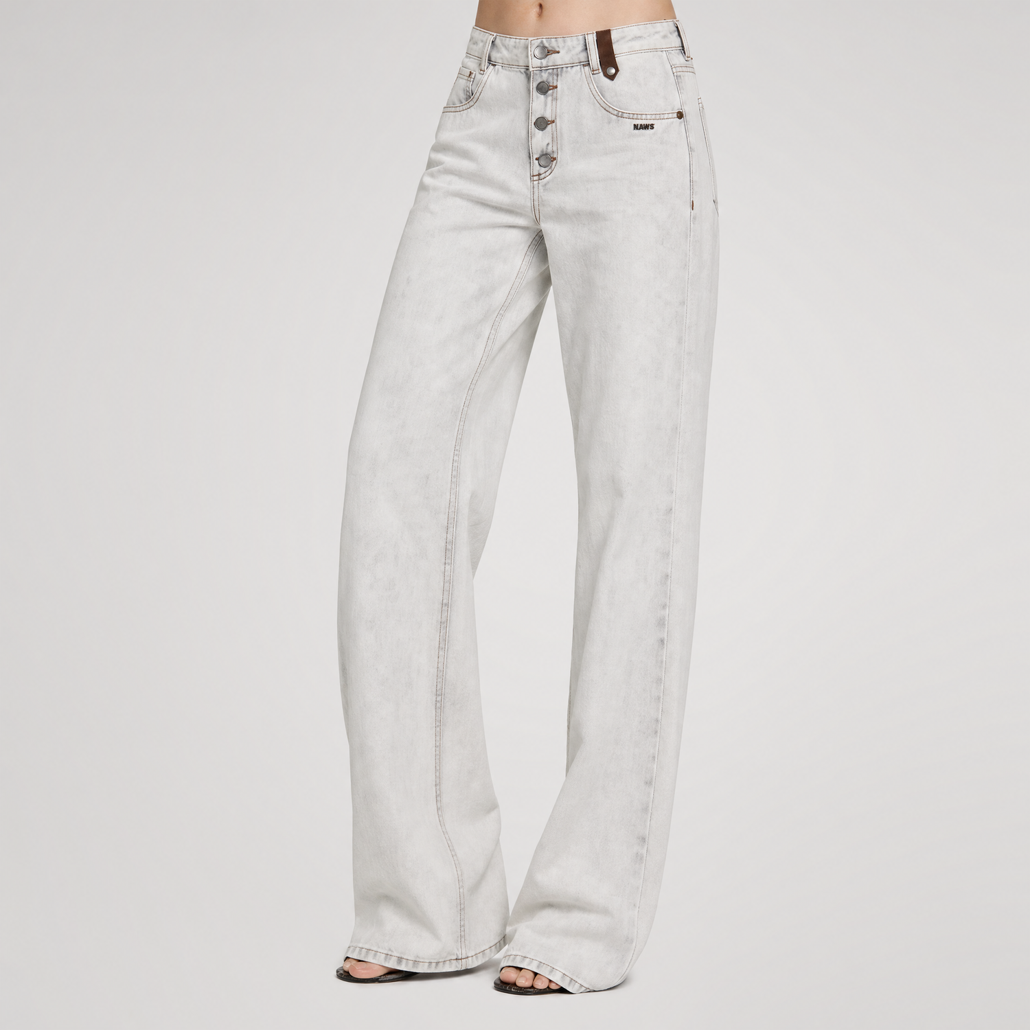 Washed Straight-Leg Jeans