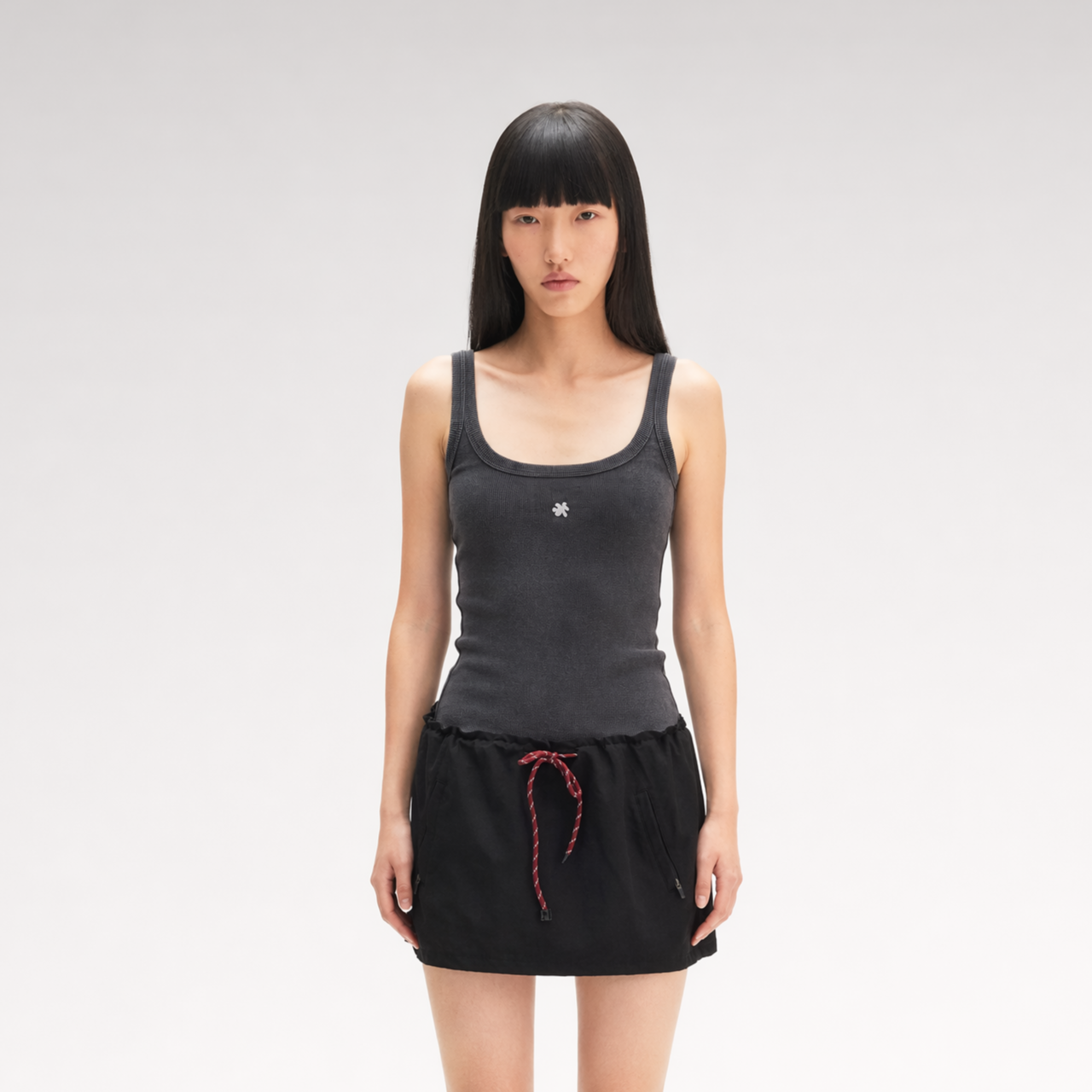 Washed Contrast Dress