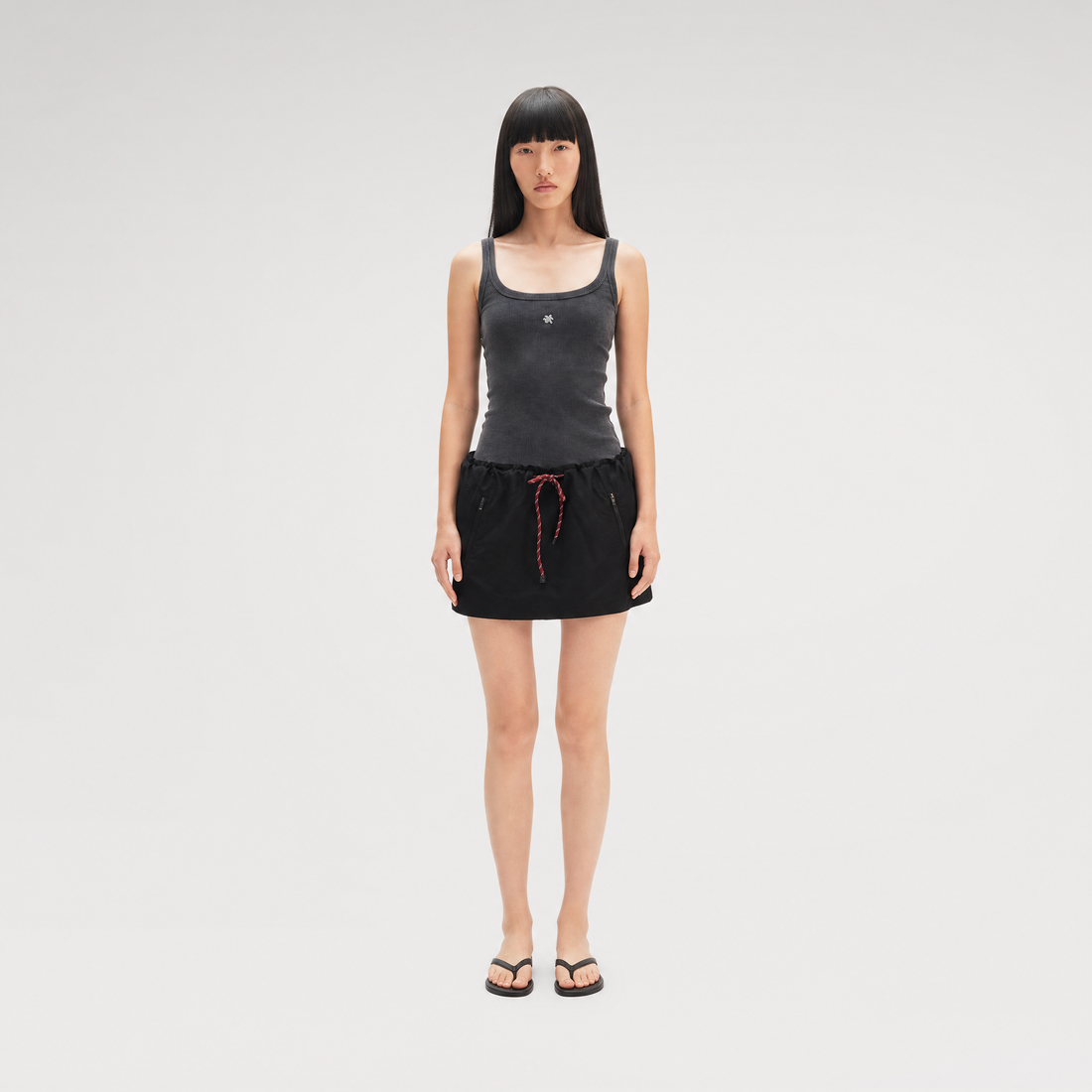 Washed Contrast Dress