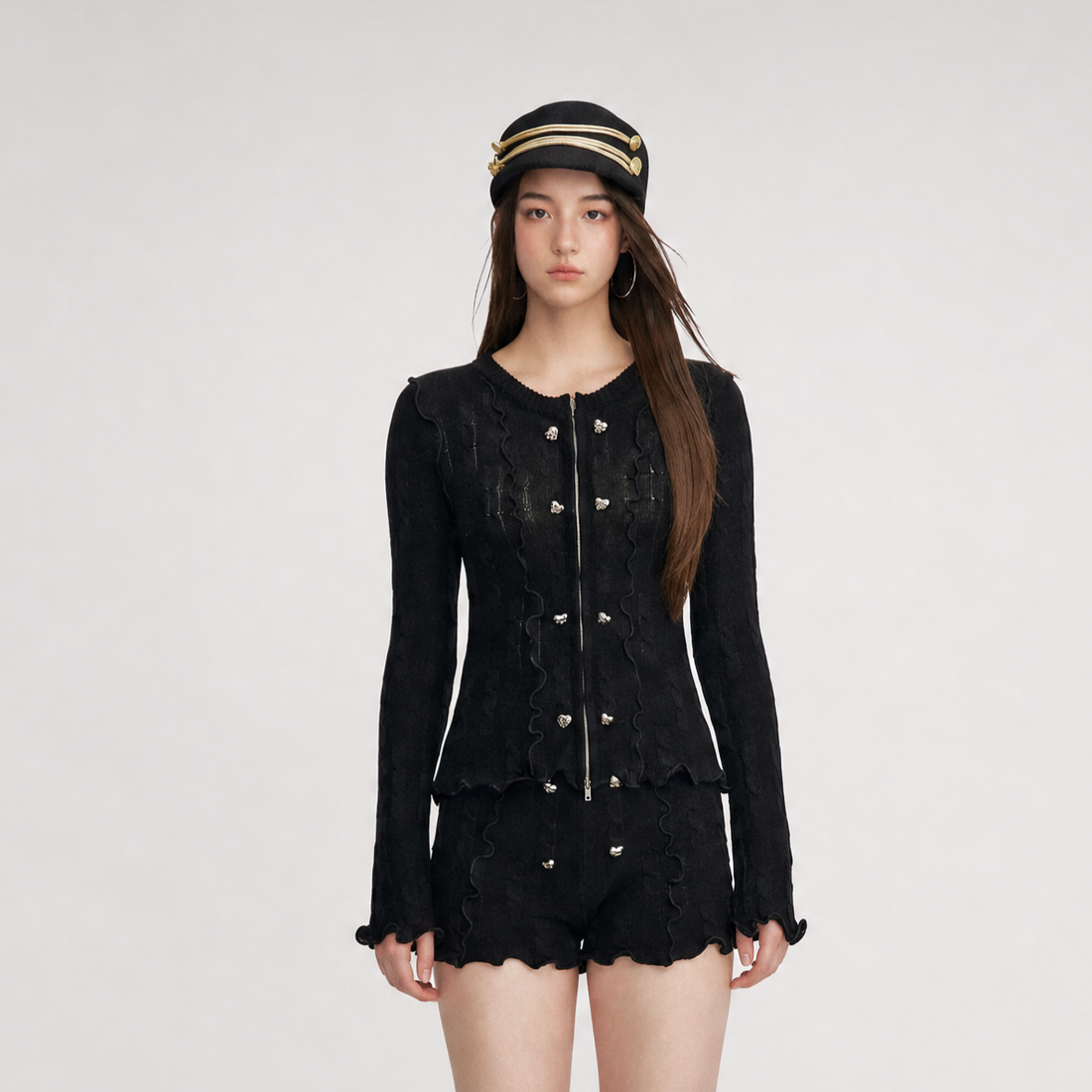Heart Button Knit Set