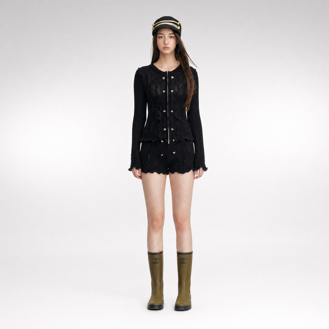 Heart Button Knit Set