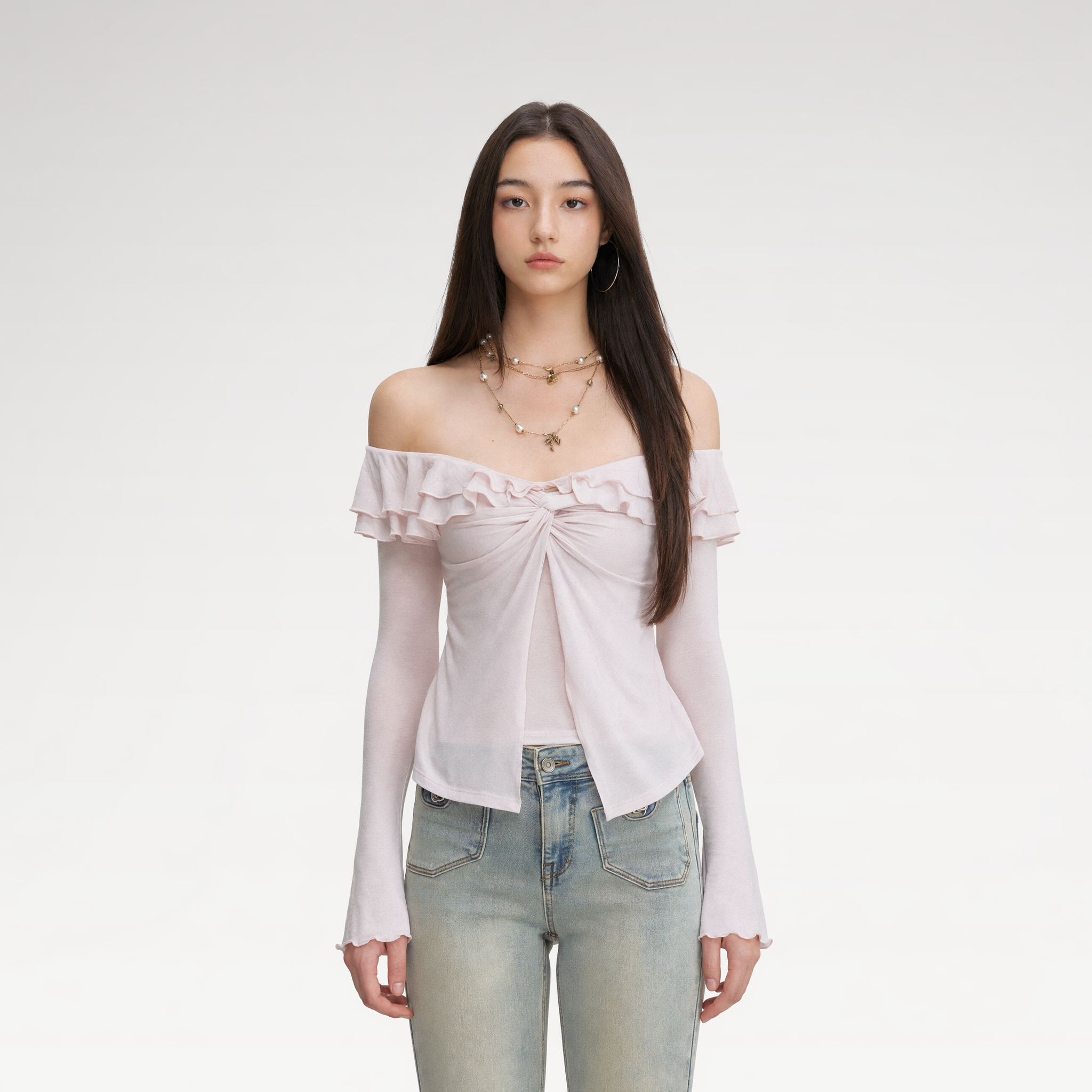 Ruffle Off-Shoulder Top