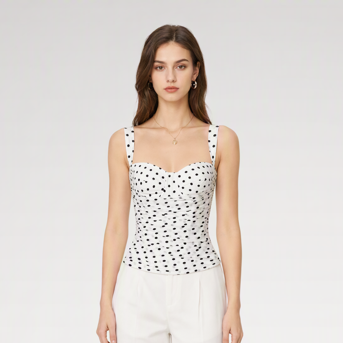 Polka Dot Bustier Top