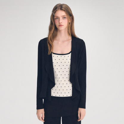 Ruffled Drape Knit Set