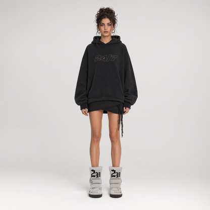 24ANS x UWA Embroidered Suede High-Top Sneakers