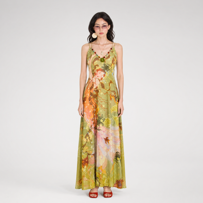 Beaded Floral Cami Dress