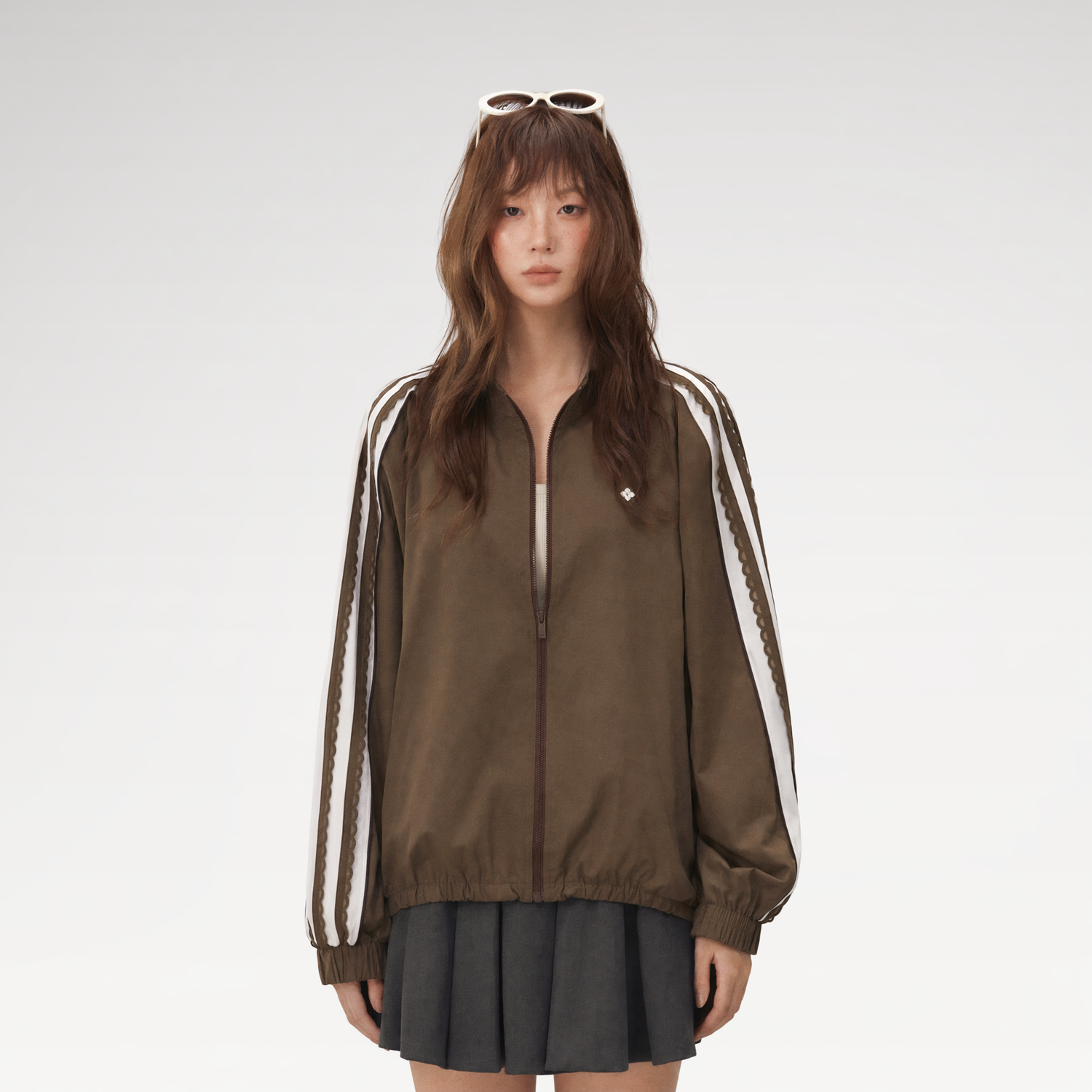 Structured Zipper Collar Jacket