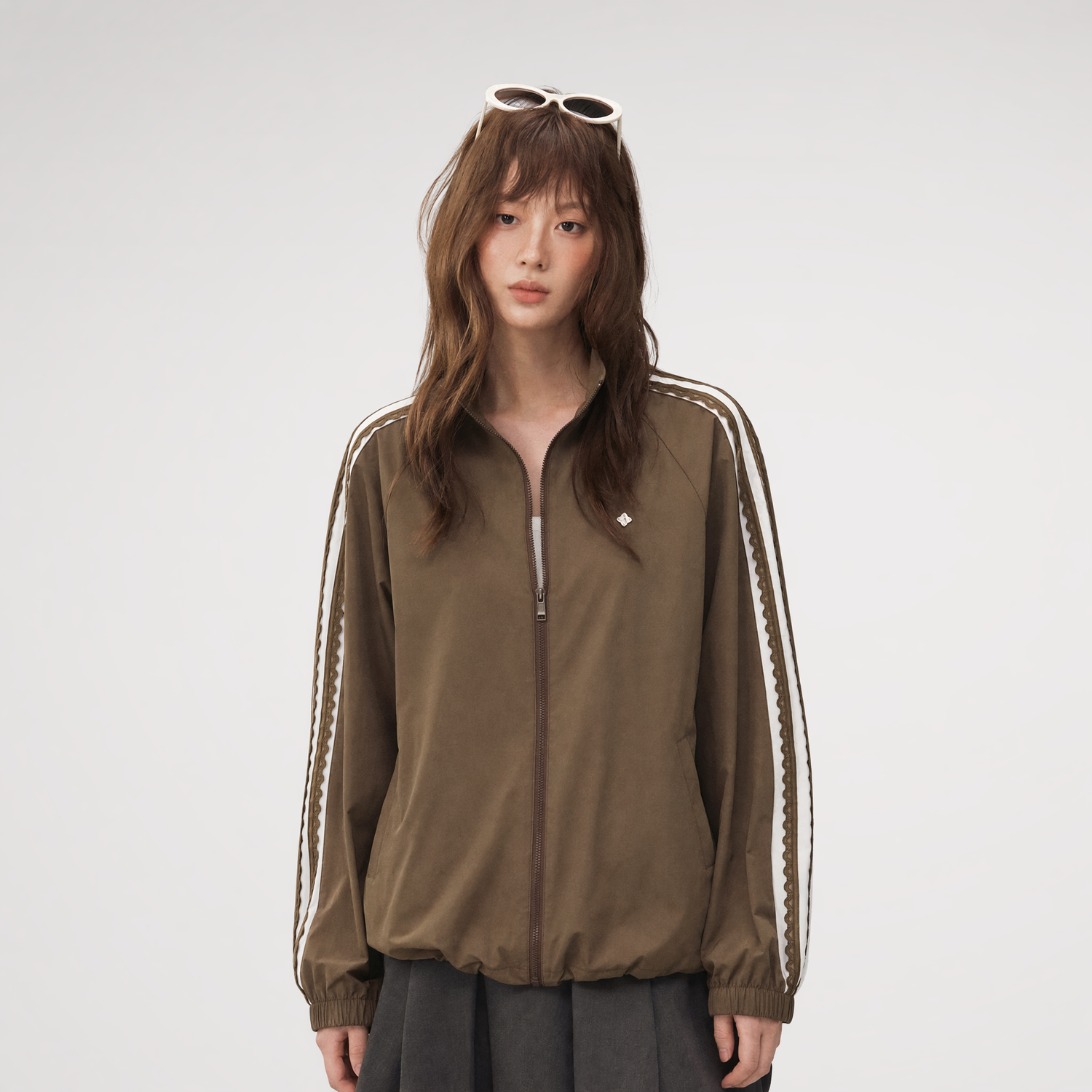 Structured Zipper Collar Jacket