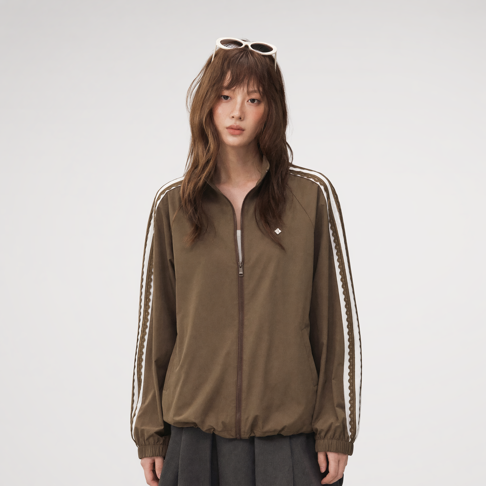 Structured Zipper Collar Jacket