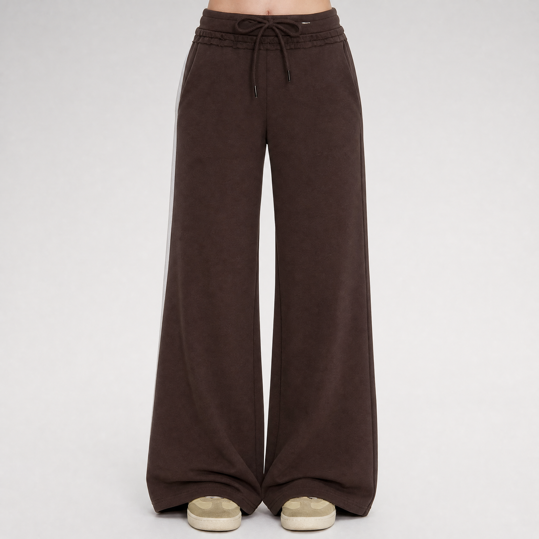 Soft Cotton Wide-Leg Trousers