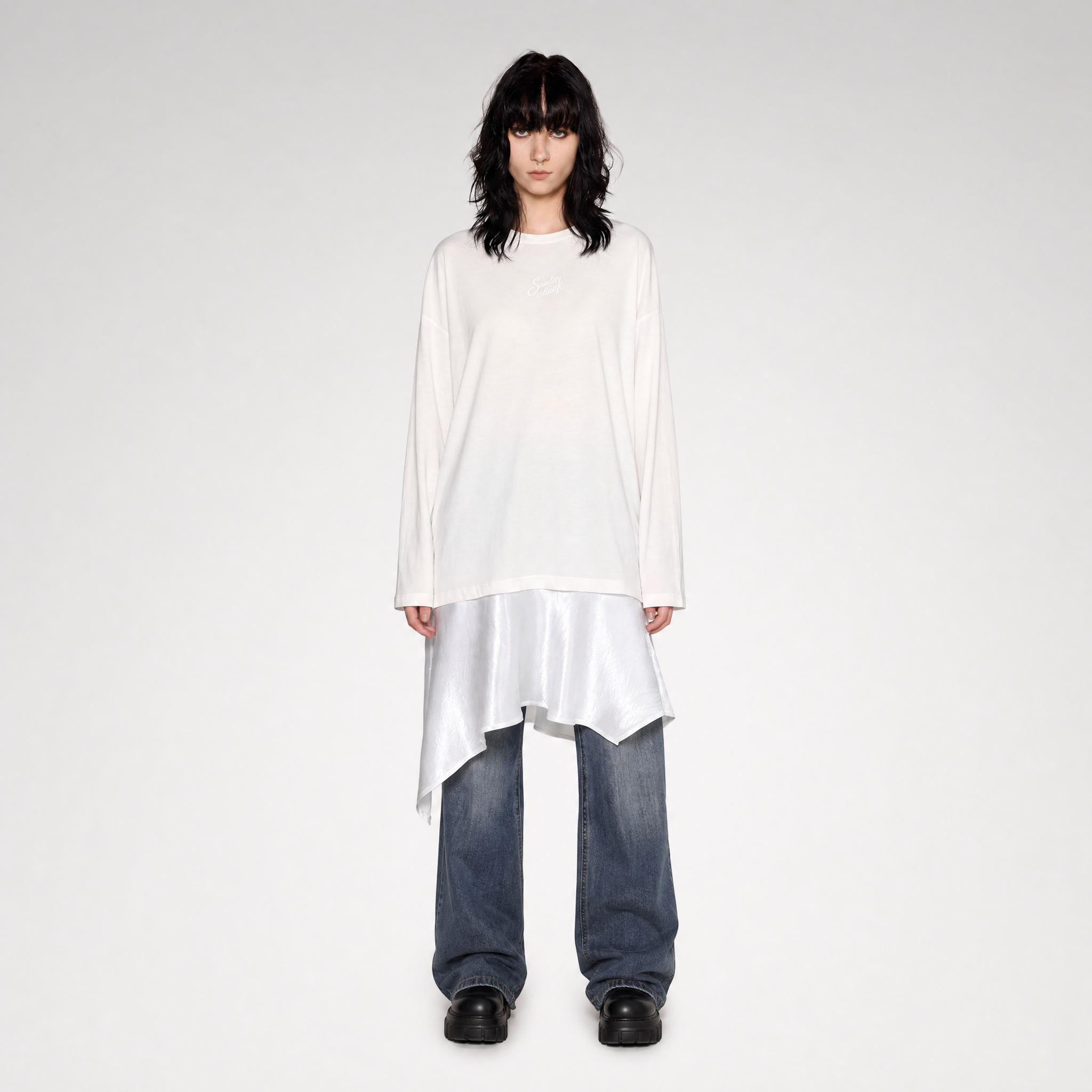 Acetate Layered Hem Dress
