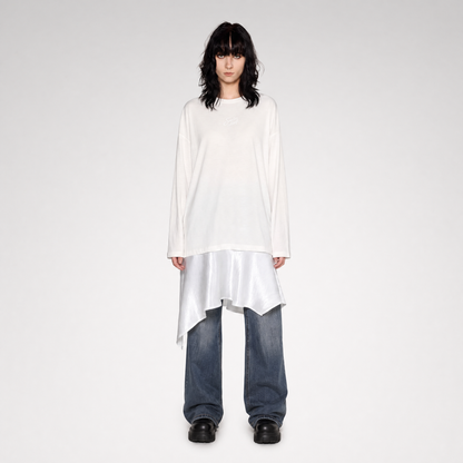 Acetate Layered Hem Dress