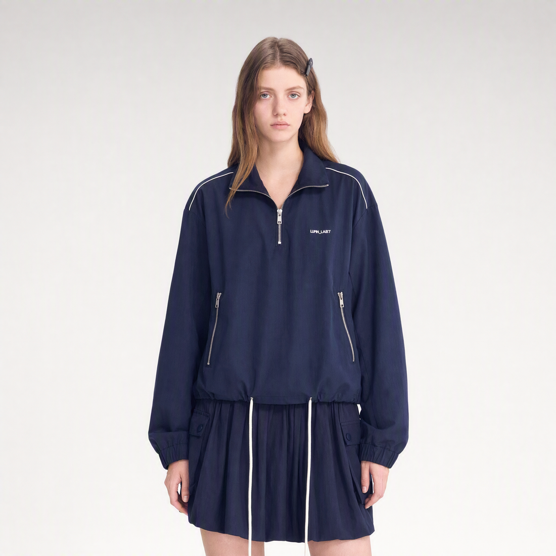 Half-Zip Drawstring Jacket