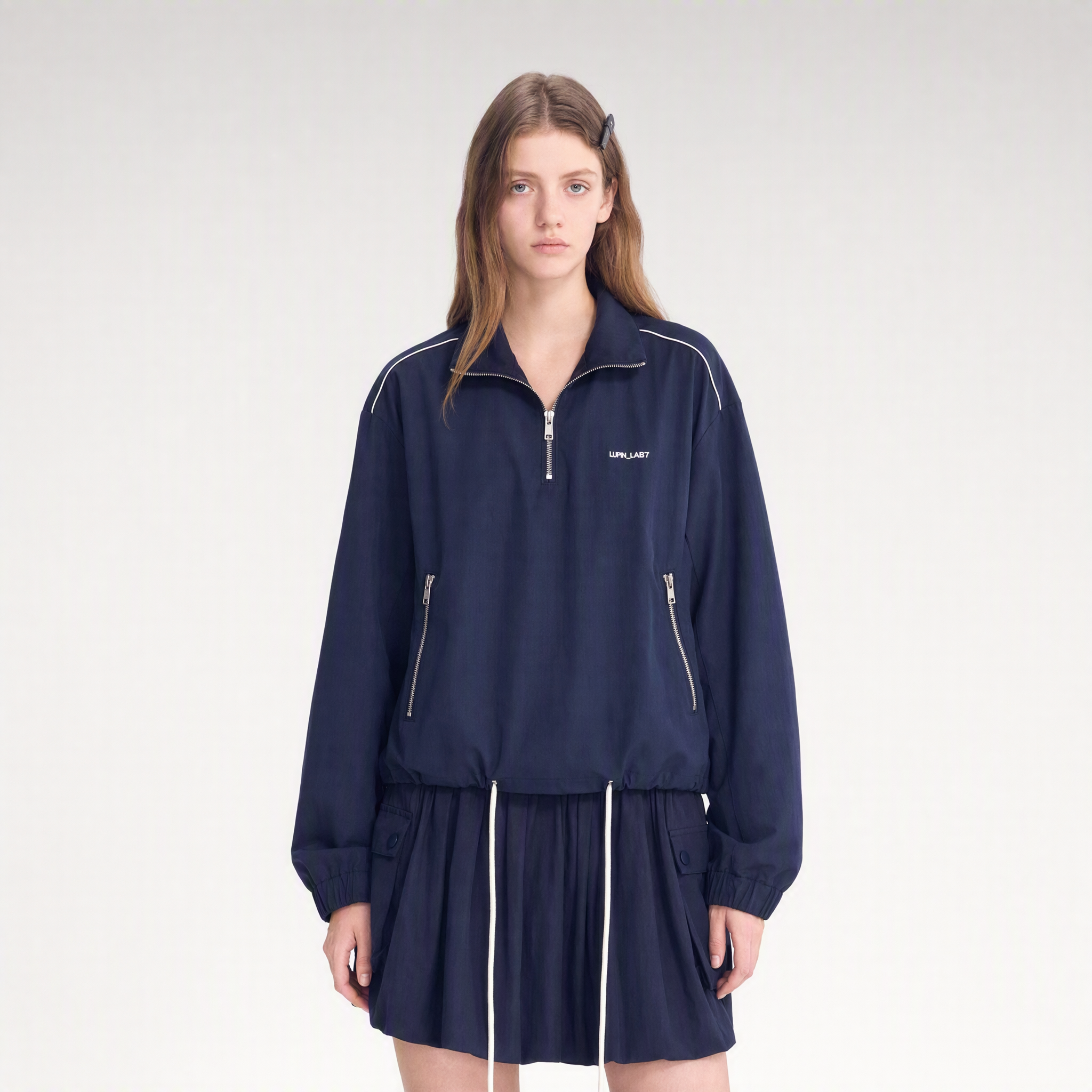 Half-Zip Drawstring Jacket