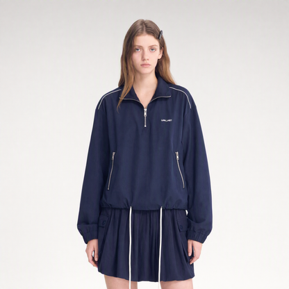 Half-Zip Drawstring Jacket