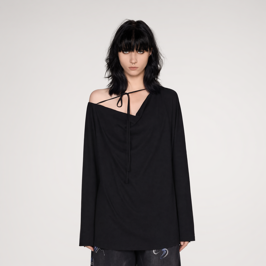 Draped Off-Shoulder Tee