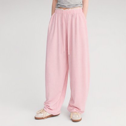 Lace Trim Balloon Pants