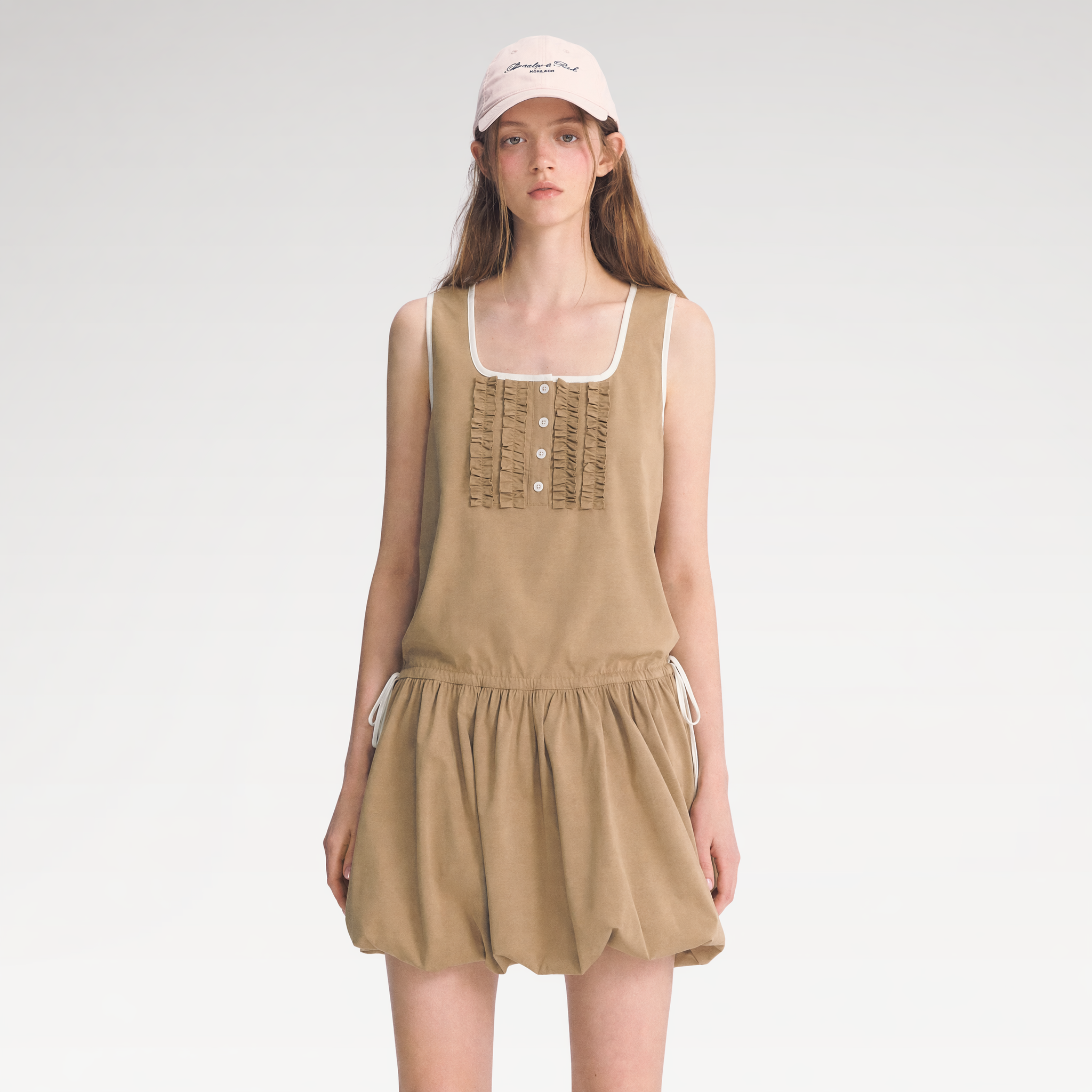Ruched Lace Bubble Dress