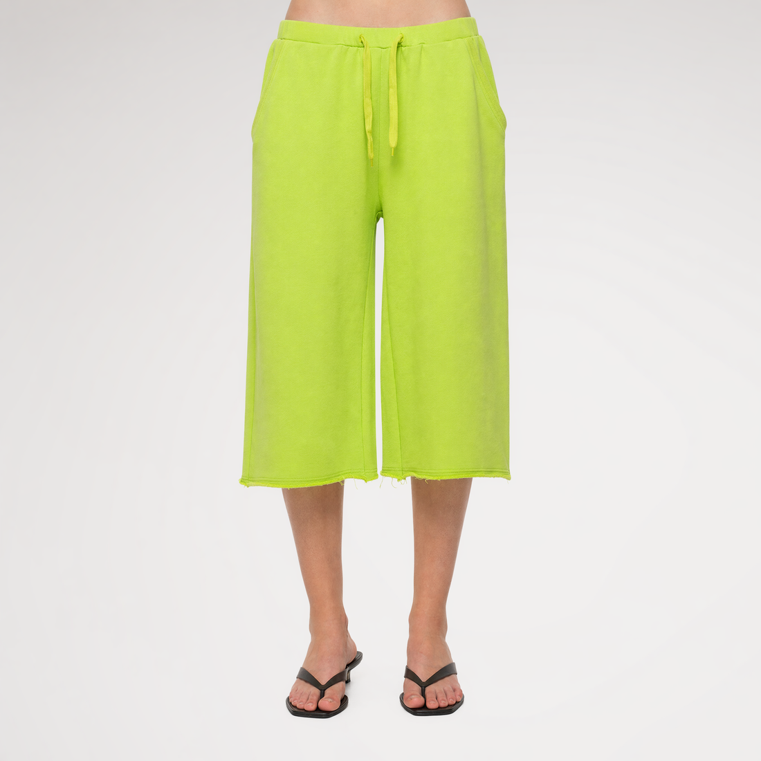 Wide-Leg Cropped Sweatpants