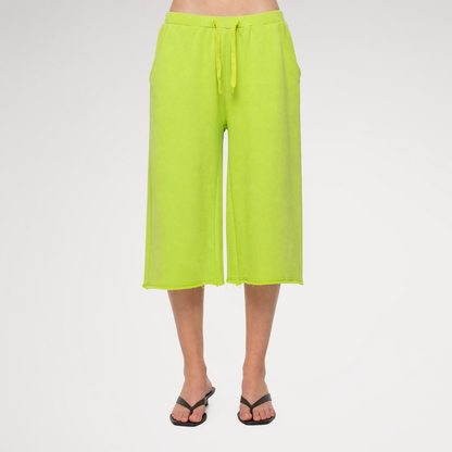 Wide-Leg Cropped Sweatpants