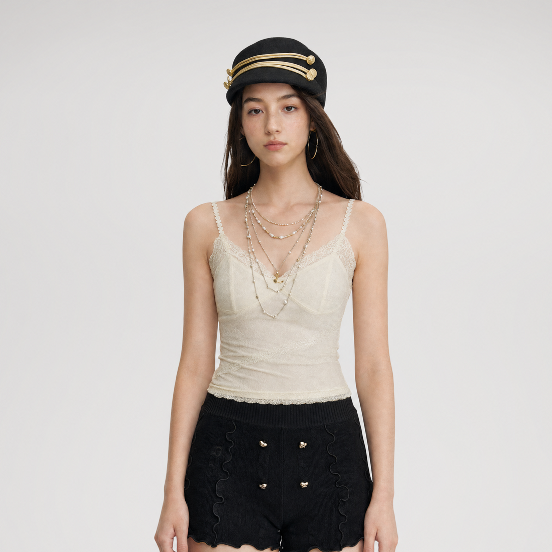 Lace Velvet Cami Top