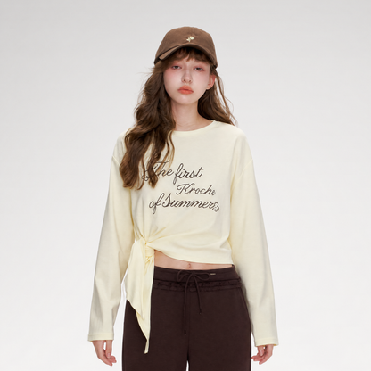 Contrast Logo Cropped T-Shirt