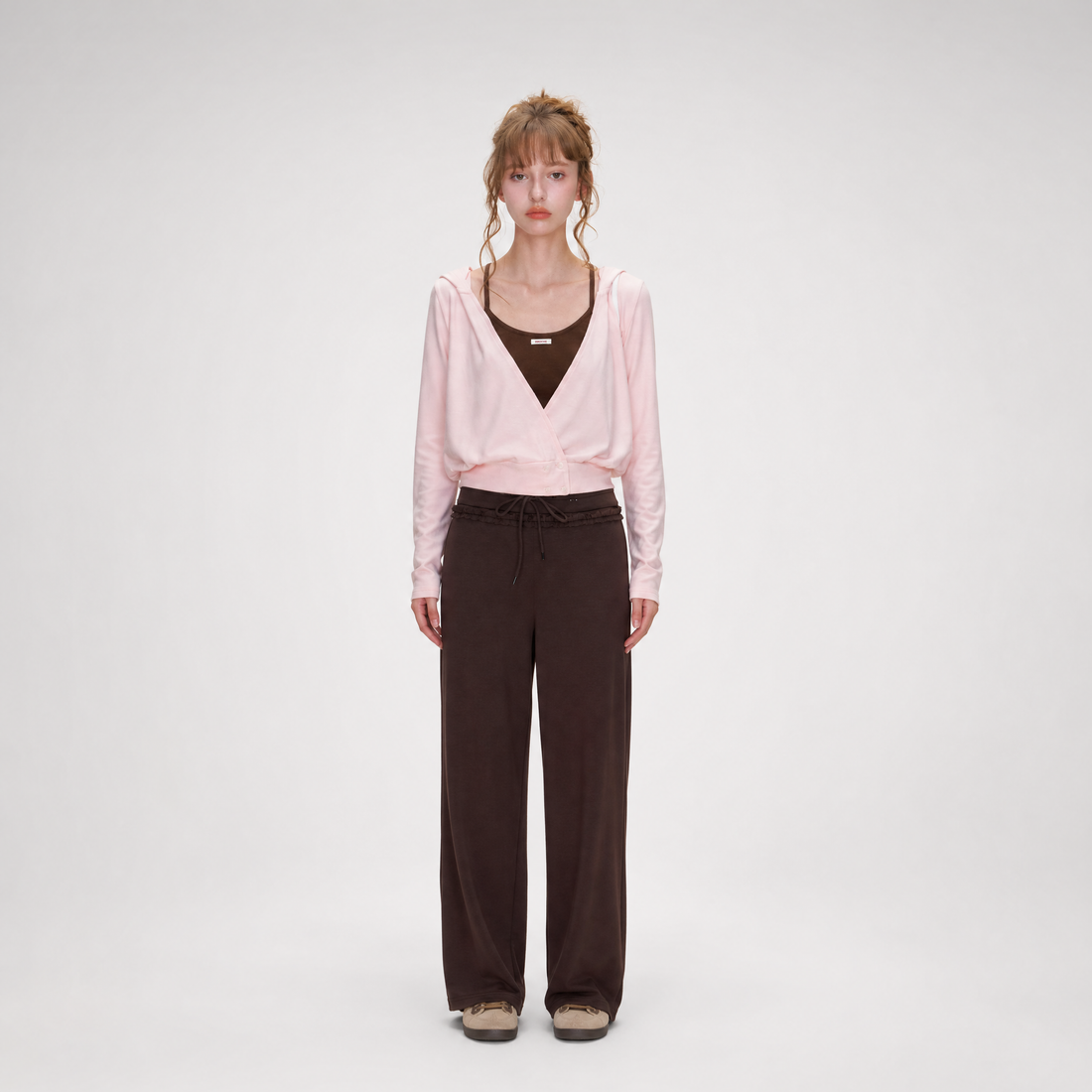 Wrap V-Neck Knitwear Set
