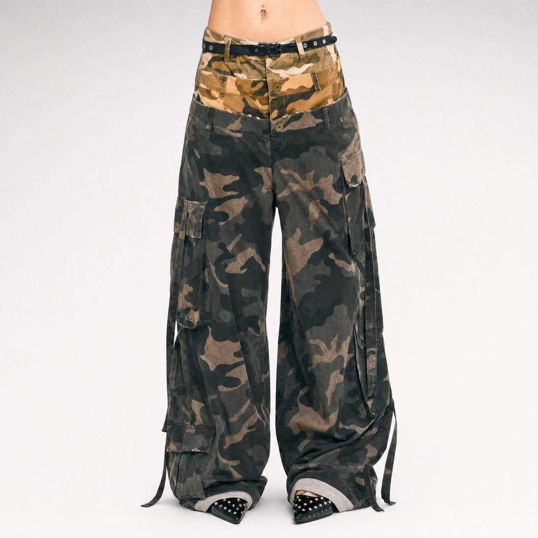 24ANS x UWA Camo Wide-Leg Pants