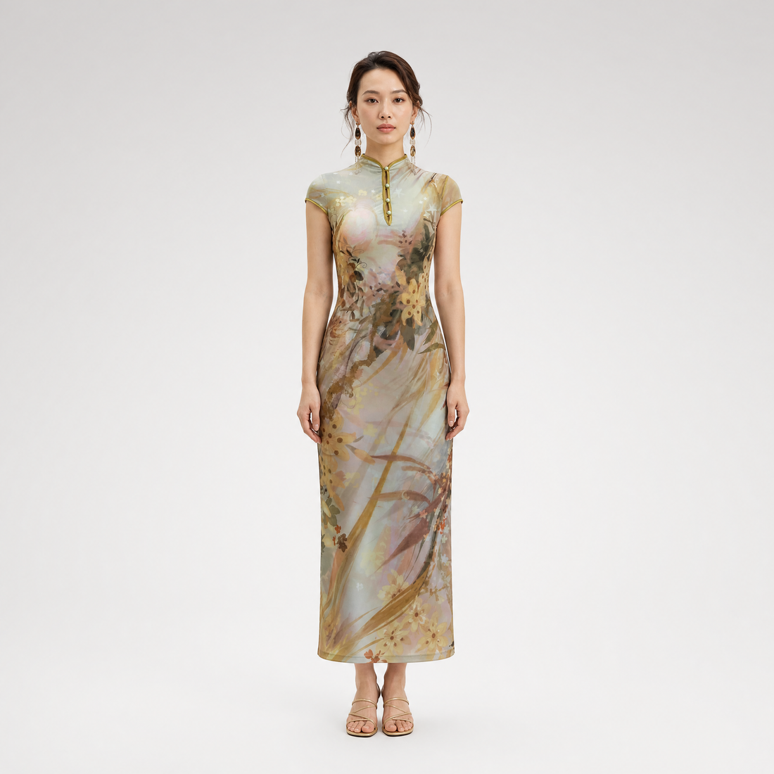 Reversible Fishtail Qipao Dress