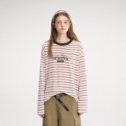 Stripe Rhinestone Long Sleeve